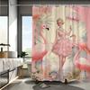 1Pc Fashion Art Flamingo Charm Women Pattern Digital Print Shower Curtain Bathroom Decor Home Decor Machine Washable