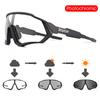 Scvcn Okulary Rowerowe Fotochromatyczne Rowerowe do Sportów Zewnętrznych Okulary Przeciwsłoneczne Gogle MTB Szosowe Okulary Rowerowe Mężczyźni Kobiety Sprzęt Rowerowy