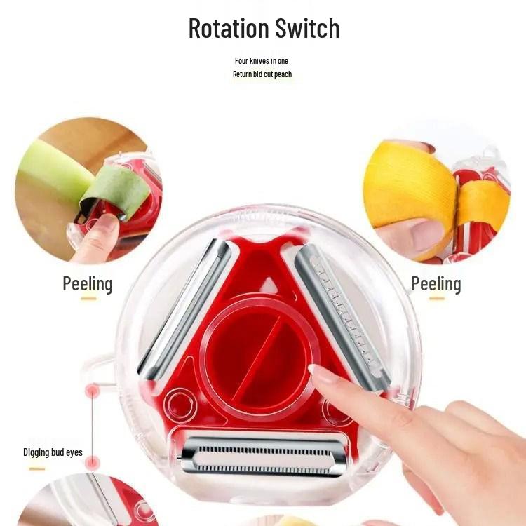 Multifunctional 3-in-1 Peeler & Fruit Knife: Apple and Potato Peeler Kitchen Essential
