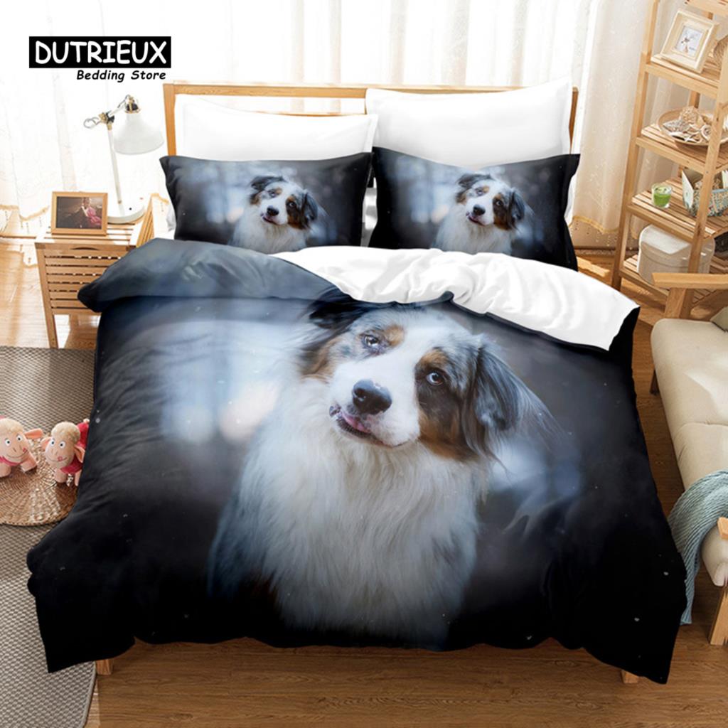 

Комплект постельного белья Surfer Dog, комплект из 3 пододеяльников, мягкий, удобный, дышащий, для декора спальни и гостевой комнаты EU single(135x200cm)