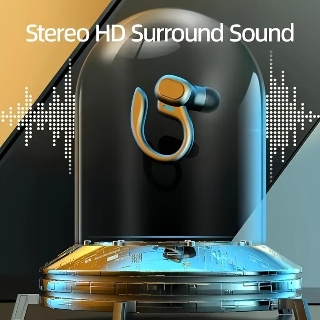 Eingebautes hochauflösendes Mikrofon Kabelloses Headset, LED-Bildschirm Ladeetui, Automatische Kopplung und Lange Akkulaufzeit, Geeignet für Sport, Radfahren