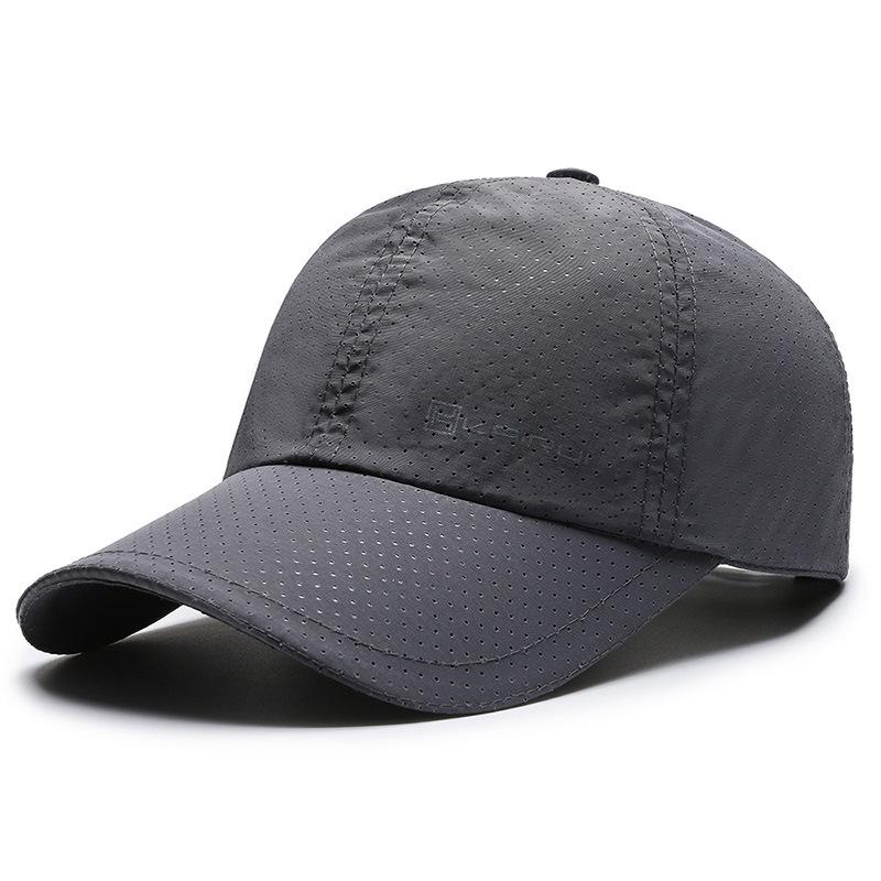 Men's Mesh Quick-Dry Baseball Cap - Breathable Sun Protection with Reflective Sandwich Brim Duckbill Hat.