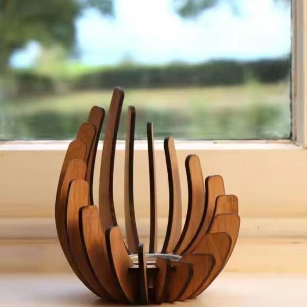 Manual Assembly Lotus-shaped Candle Holder Decorative DIY Candle Stand  Home Table Decor