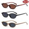 Protective Glasses 3pcs New Fashion Small Frame Oval Sunglasses Female Simple Style UV400 Glasses Colorful Lens Sun Glasses