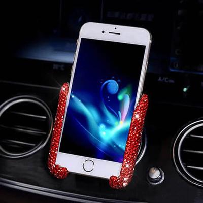 Diamond Crystal Auto Handyhalterung im Auto Ständer Handyhalterung Halter für Telefon Auto Zubehör Bling Autozubehör für Frauen