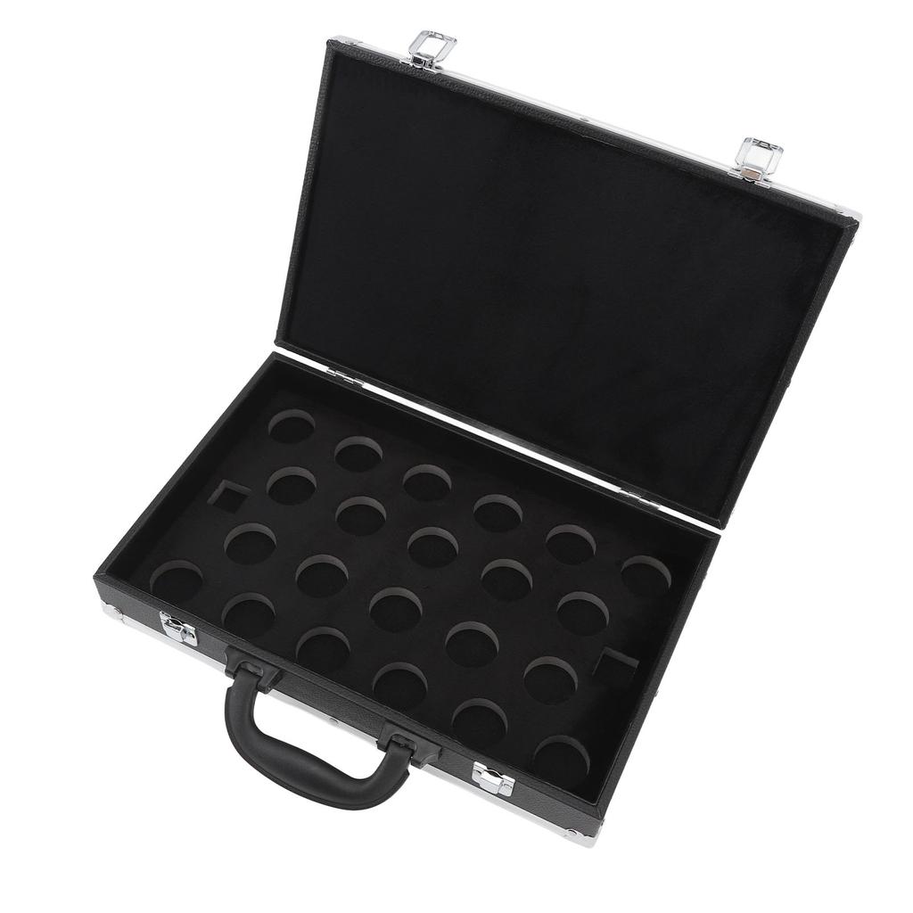 Billiard Balls Storage Box Aluminum Alloy Frame Waterproof PU Cover Lightweight Portable Pool Ball C