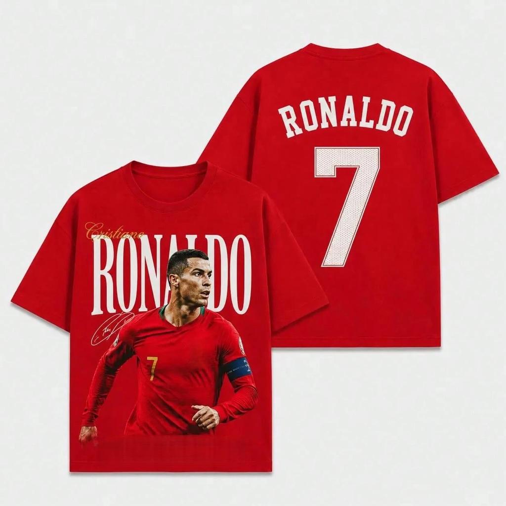 Cristiano Ronaldo Portugal No7 Football Graphic T Shirt Oversized Unisex Summer High Quality Short Sleeve Streetwear Fan Tee