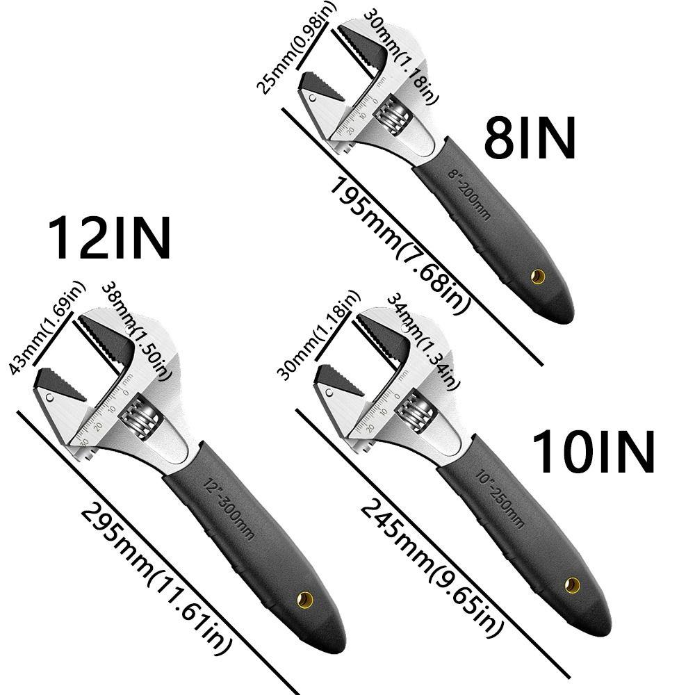 Non-Slip Handle Adjustable Ratcheting Wrench Large Opening Bathroom Wrench Bathroom Installation