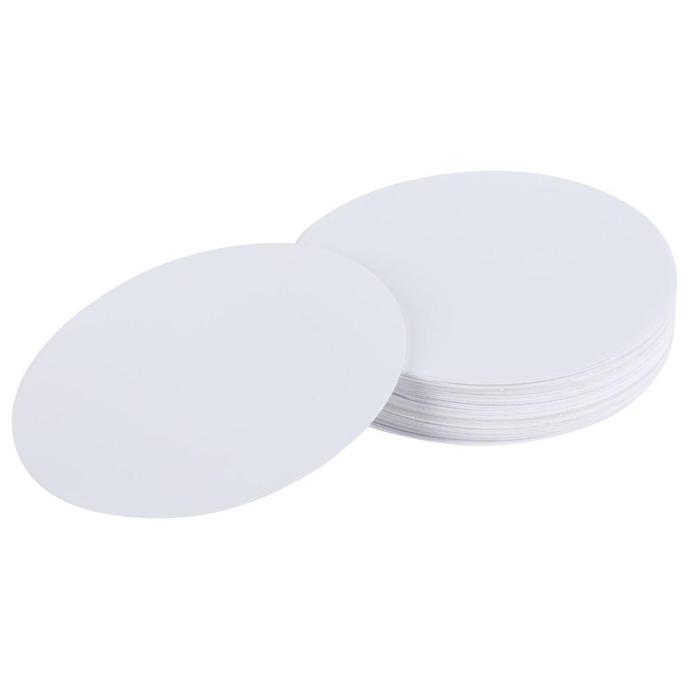 100pcs White Circle Paper Blank Badge Paper Blank Lightweight Button Badge Paper Pre-Cut Circles Badge Making Paper DIY Projects