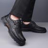 Spring Autumn Lace Cow Leather Shoes for Men Fashion Soft-soled Men's Platform Shoes Designer Casual Dress Shoes Male