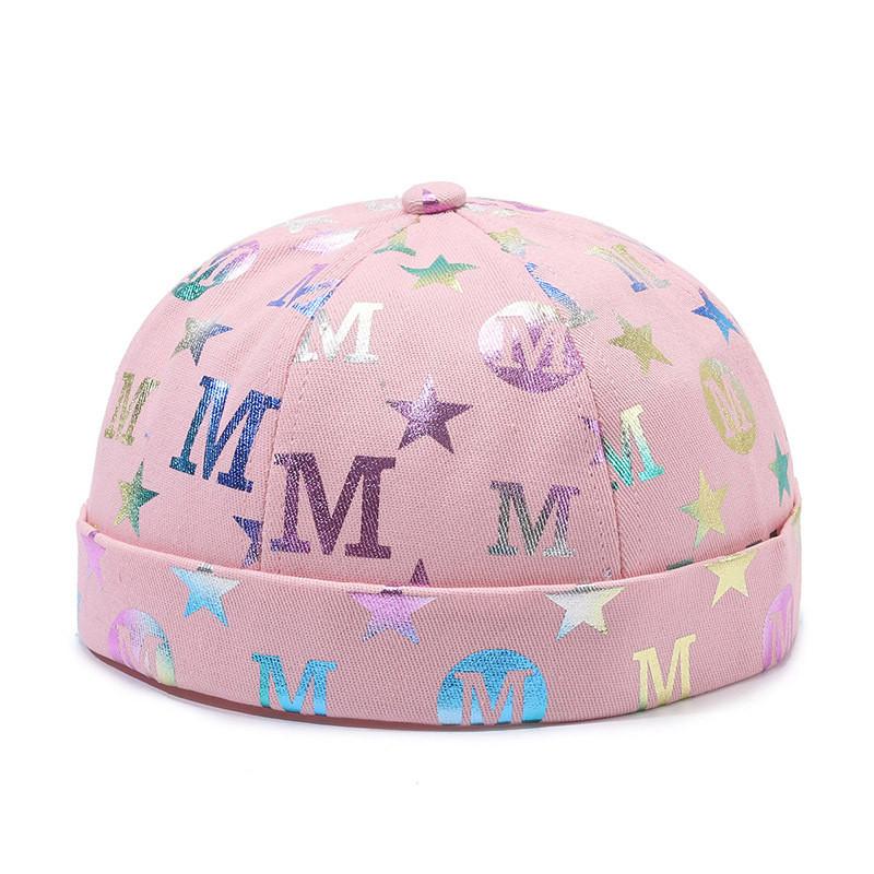 Printing Letter Graphics Bucket Hat Cotton Skullcap Breathable Fashion Gift Cap