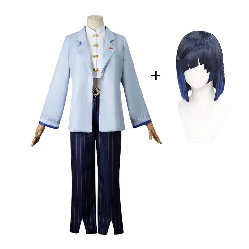   Yelan Cosplay Costume Game Yelan Cosplay Wig Adult Women Uniform Outfit Halloween Carnival Costume Clothes