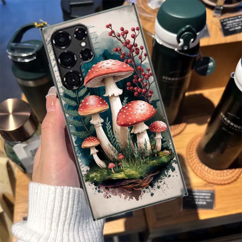 Colorful Mushroom Cases Phone Case for Samsung Galaxy S26 Ultra S25 Edge S24 S23 FE S21 Plus S20 S22 S10 Cover TPU Capa Shell Sh
