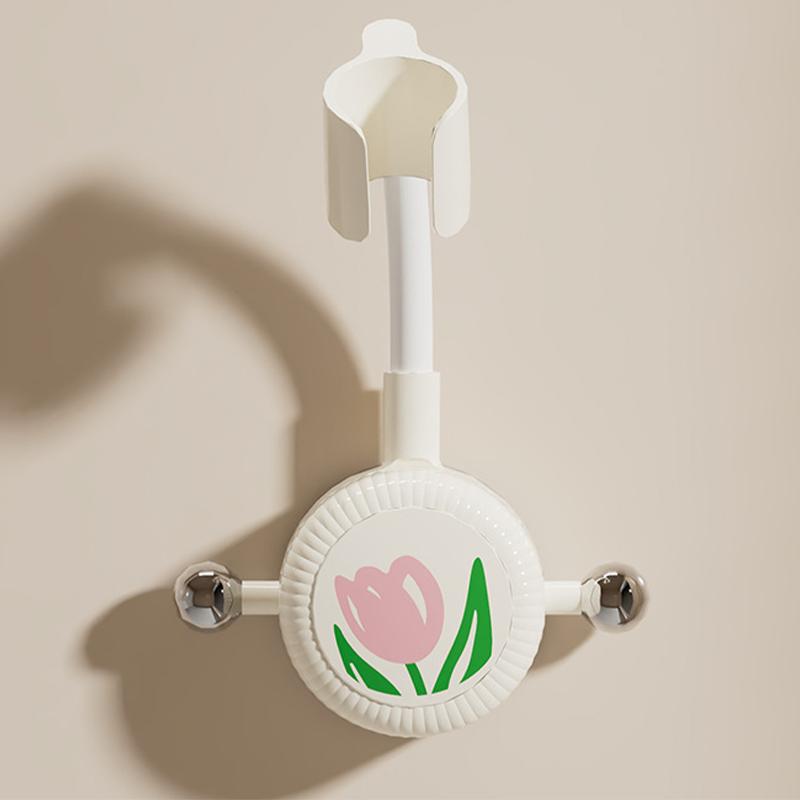 

Держатель для душа Тюльпан с регулируемой на 360 градусов присоской, настенный ручной держатель для душа, основание, аксессуар для ванной комнаты без сверления белый