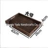 Rectangular Burnt Paulownia Wood Tray: Solid Wood Japanese-Style Tea Set Tableware
