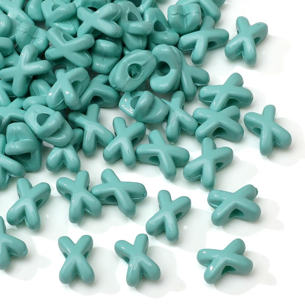 Fork Shaped Spacer Beads Enamel Painted Acrylic Charms for DIY Jewelry 5 or 20 Pcs Option