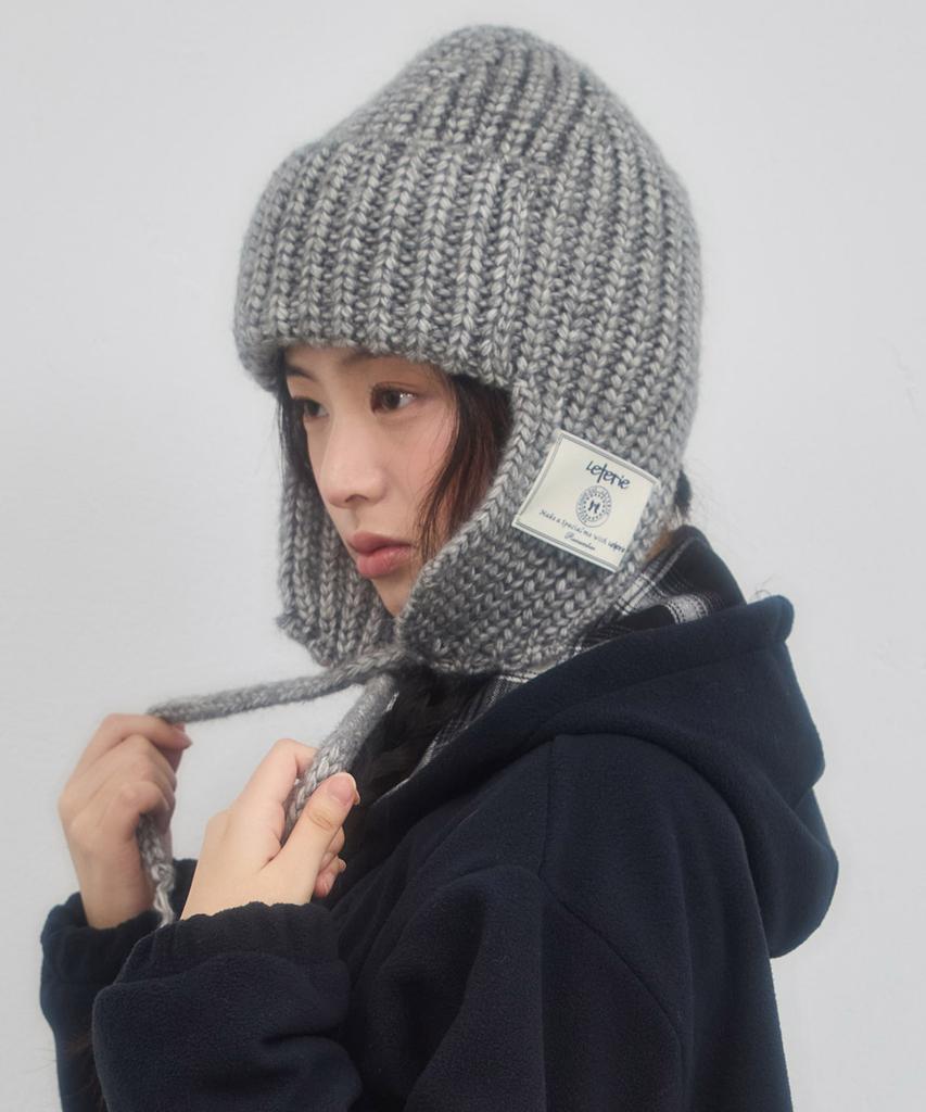 Leteoli Lr Knit Trooper Hat_Grey
