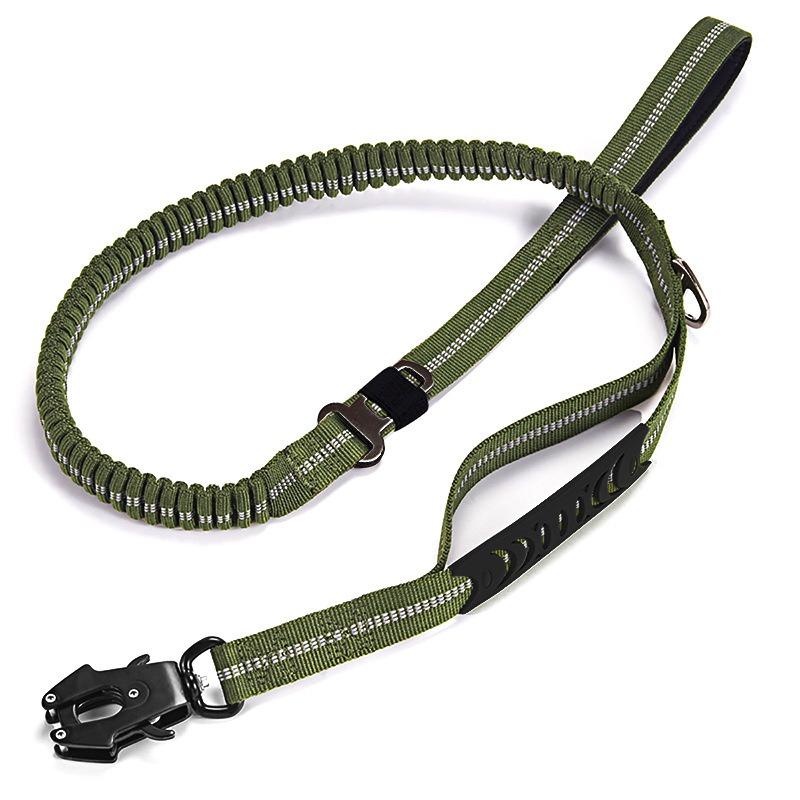 Bungee-Hundeleine mit Schnellverschluss-Schnalle - Verstellbare elastische Trainingsleine, Froschclip für Laufen im Freien, Spaziergänge, Taktische Nutzung