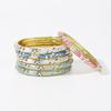 Traditional Flower Bangle Colorful Women's Hand Bracelet Vintage Cloisonne Bangle  Jewelry Gifts