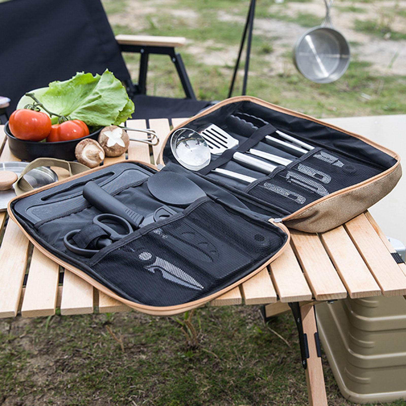 

Сумка-органайзер для походной посуды, хранения столовых приборов для барбекю