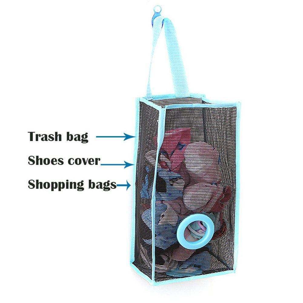 New Foldable Practical Recycle Hanging Holder Plastic Garbage Bag Storage Breathable Mesh