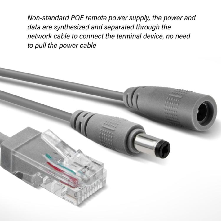 Universal POE Power Cord Splitter Passive PoE Injector for Effective Camera Installation and Power Management Cable