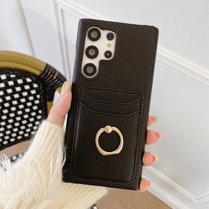 

Leather Card Slot Wallet Phone Case For Samsung S23 Ultra S20 S21 S22 Plus S8 S9 S10 Plus Note 10 20 Note 20 Ultra Ring Cover for Samsung S8Plus