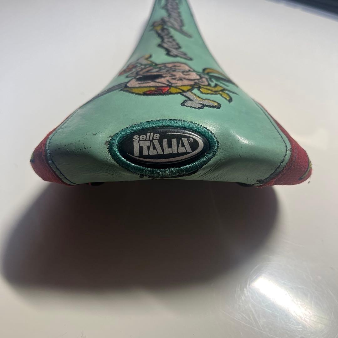 SELLE ITALIA Marco Pantani Flite Saddle Titanium Rails Embroidered Pirate Rare