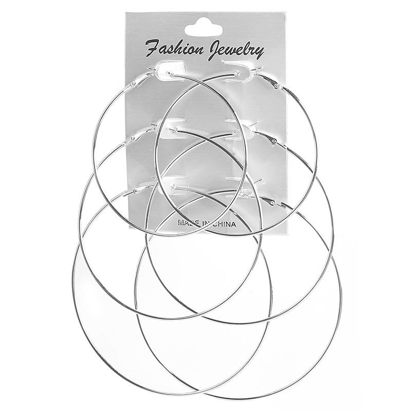 

Преувеличенные панковские ретро-металлические круглые серьги для женщин