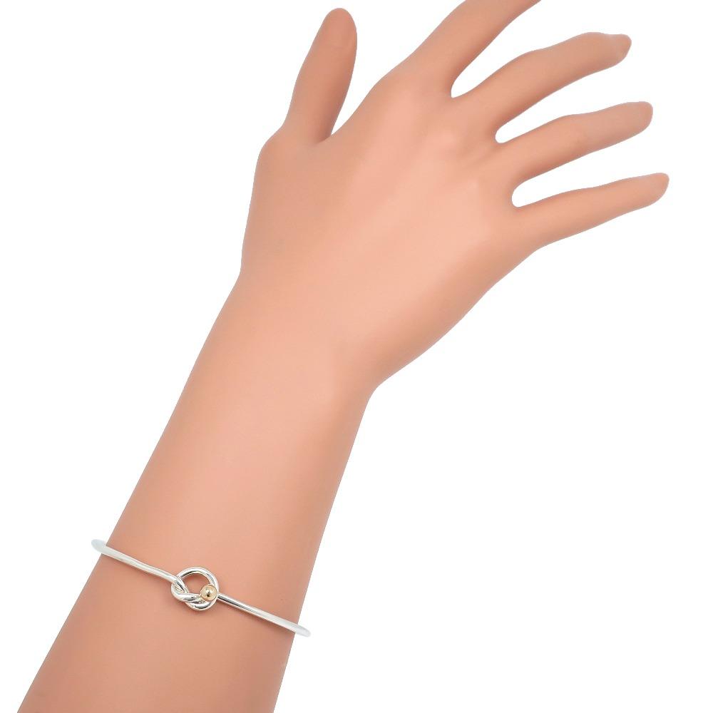 TIFFANY&Co. Love Knot Bracelet Vintage Bangle Silver925/K18 Yellow Gold 6.4g Women Used