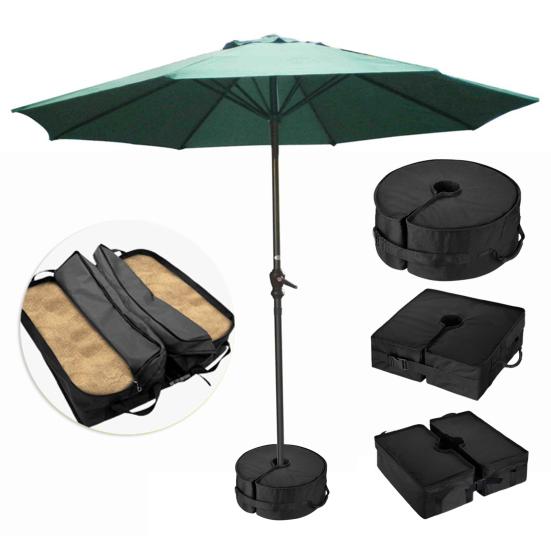 1/2 Stück Schirmständergewicht, Oxford-Stoff, wasserdicht, strapazierfähig, rund, quadratisch, rechteckig, Sandsack, versetzter freitragender Schirmständer für die Terrasse, befüllbar