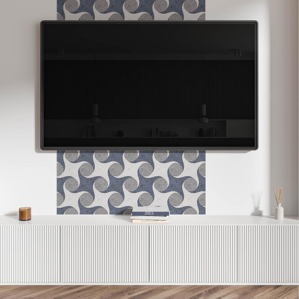 Easy Installation Vinyl Tile Set Abstract Mosaic Pattern 20x20x20 Cm