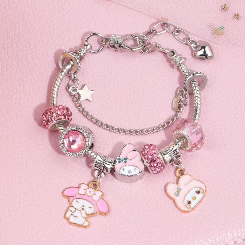 

Mary Sanrio Beaded Bracelet, Cartoon Melody Yugui Dog Kulomi Beaded Bracelet, Accessories 16cm