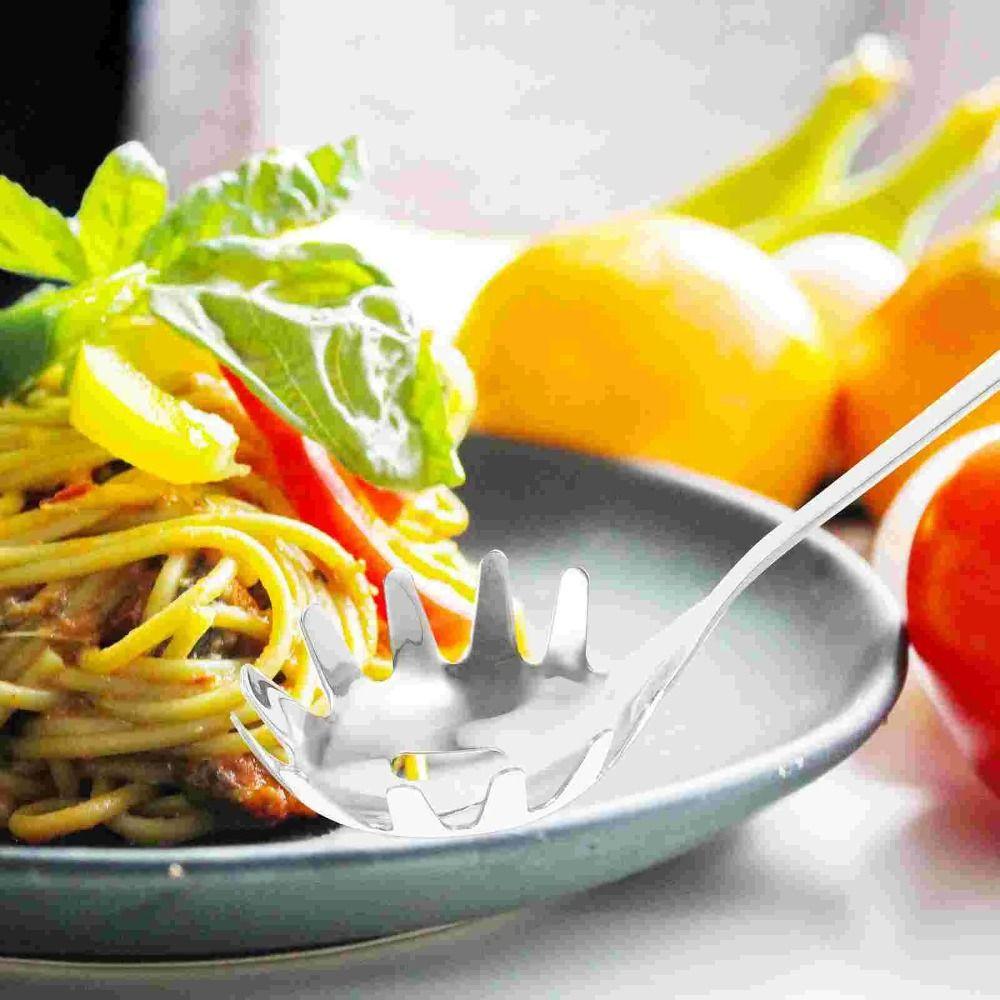 Long Handle Pasta Scoop Stainless Steel Vermicelli Spoon Colander Noodle Strainer Kitchen