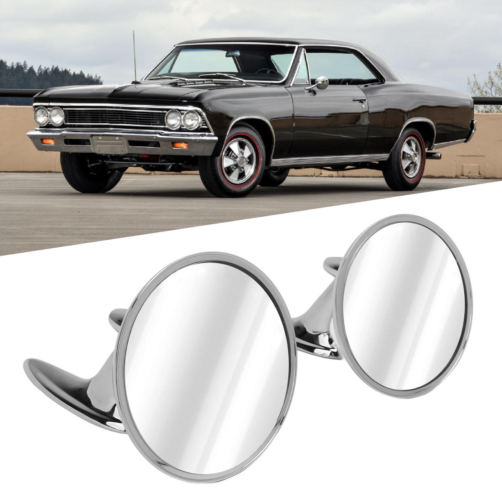 2802710 1 Pair Chrome Door Mirrors 3685955 Manual Folding Circular Outside Exterior Rearview Mirrors Fit for  Nova 2802834