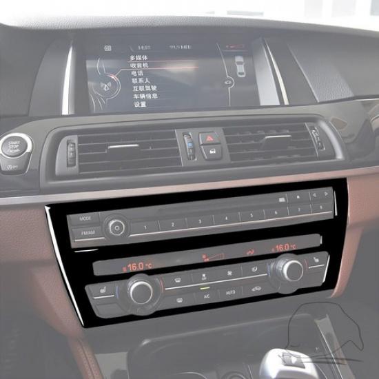 Center Console CD Panel Frame Piano Black Decal For BMW 5 Series GT F07 2010-16