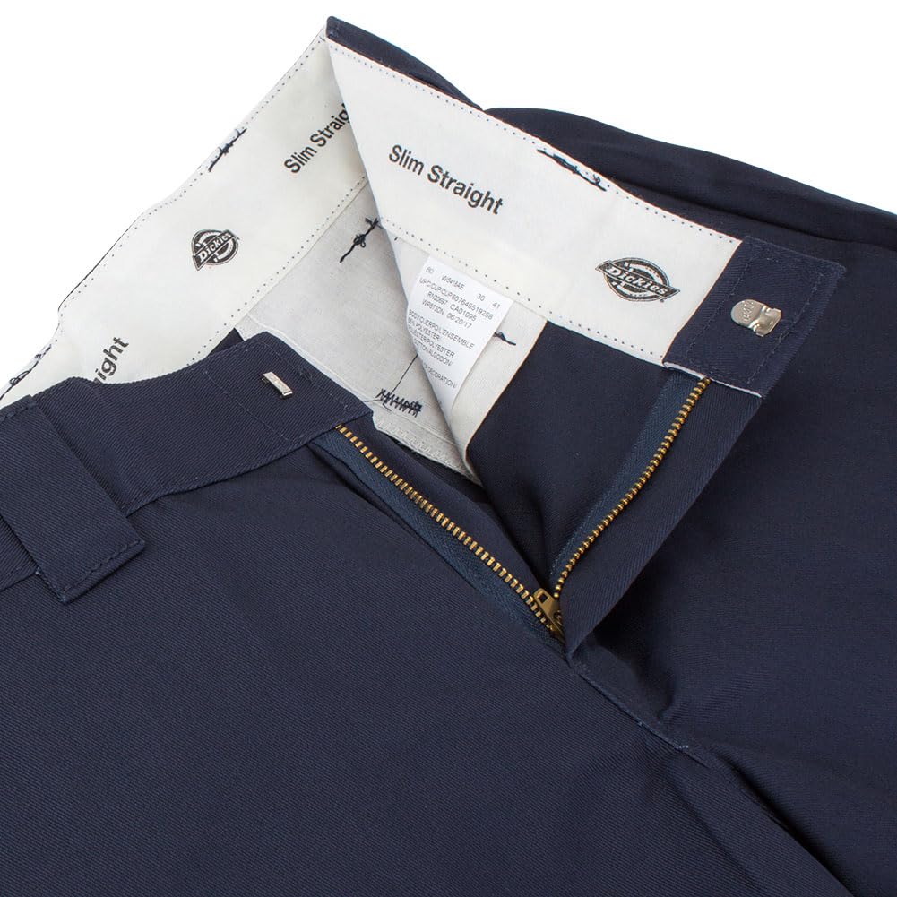 Dickies Slim Fit Low-Rise Work Pants, WP873, Men's Chino Pants, Dark Navy (DN), Size W42L32 (Parallel Import)