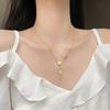 Women Titanium Steel Non Fading Butterfly Tassel Light Luxury Versatile Clavicle Necklace
