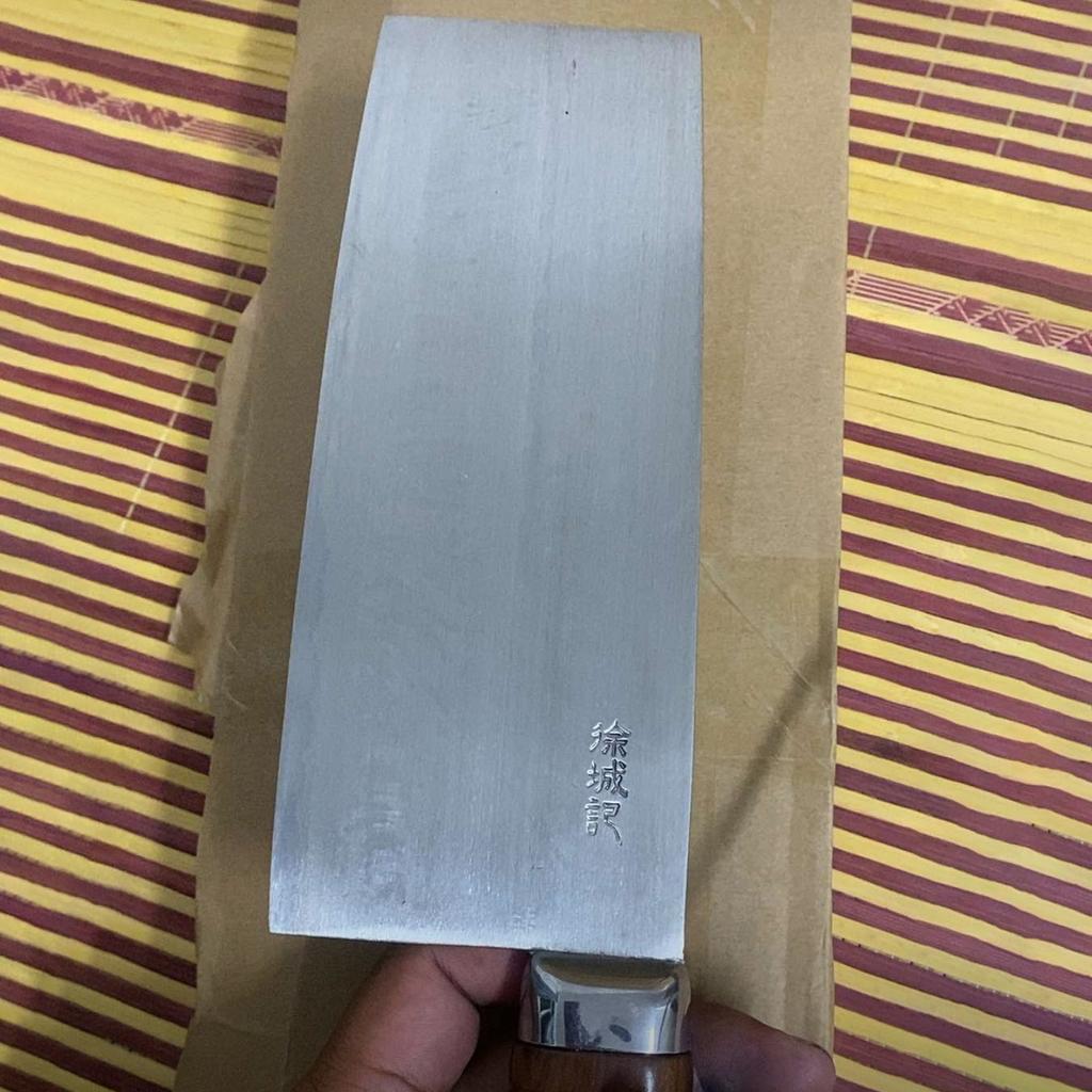 7 Inch Slicing Knife T12A High-carbon Steel Sanmai-gawari Blade Slicing Vegetables Cleaver Meat Handmade Forged Kitchen Knife