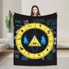 Gravitys Falls Bill Cipher Blanket Flannel  Super Warm Throw Blankets for Bedding Couch Bedroom Quilt