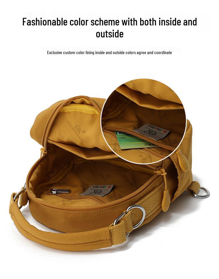 Autumn 2025 Minimalist Nylon Women's Bag: Versatile Single Shoulder, Backpack & Crossbody.