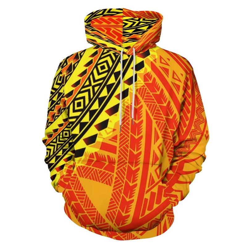 New 3D Polynesian Tattoo Lapu Sun Tribal Graphic Hoodies For Man Women Fashion Hoody Cool Pullovers Streetwear Clothing Harajuku