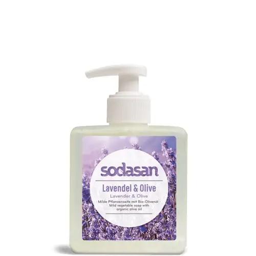 Organic Liquid Soap Lavender-Olive Soothing with Lavender and Olive Oils SODASAN 300 Ml
