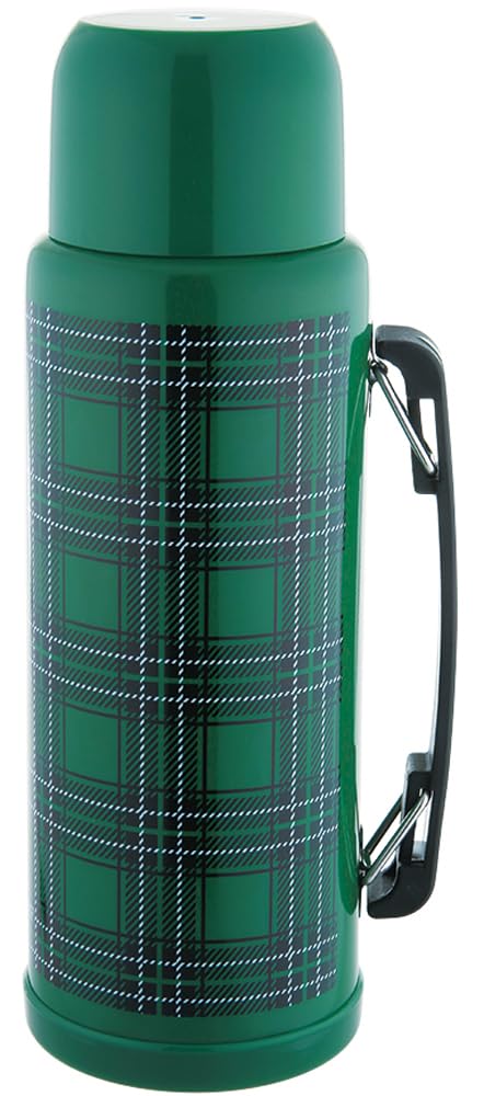 

Aoyoshi CASUAL PRODUCT Edinburgh II Thermos Bottle with Stainless Thermos Bottle 130427 Cup, 1200ml, Double-Walled Steel, 1200GR, зелёный