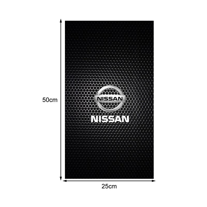 2Pcs Car Logo Center Pillar Protective Film Anti-scratch 3D Sticker Decal For Nissan Nismo Qashqai X J10 J11 Trail Tiida Teana Skyline Juke X-trail