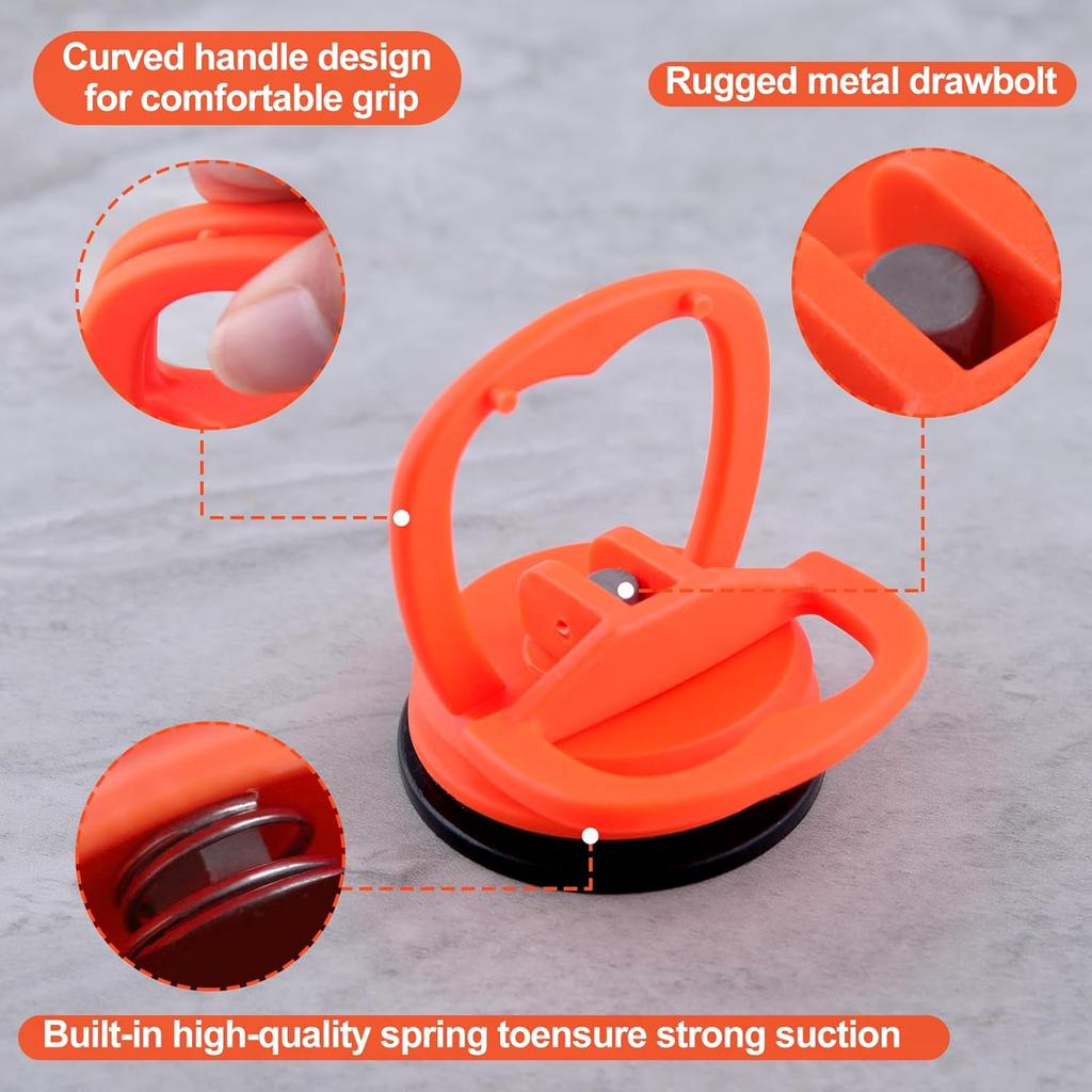 2PCS Dent Puller Kit 2.25" Dent Remover Small Dent Puller Suction Cup Powerful Dent Remover Tool Professional Dent Repair Screen Glass Tiles and