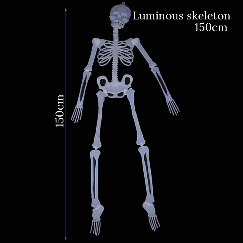 Halloween Hanging Luminous Skeleton Decoration Full Body Noctilucent Ghost Bone Halloween party Outdoor Garden Crazy Scary props