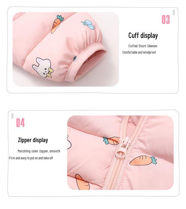 Autumn/Winter 2025 Korean-Style Cartoon Down Jacket for Toddlers and Infants (Boys & Girls)