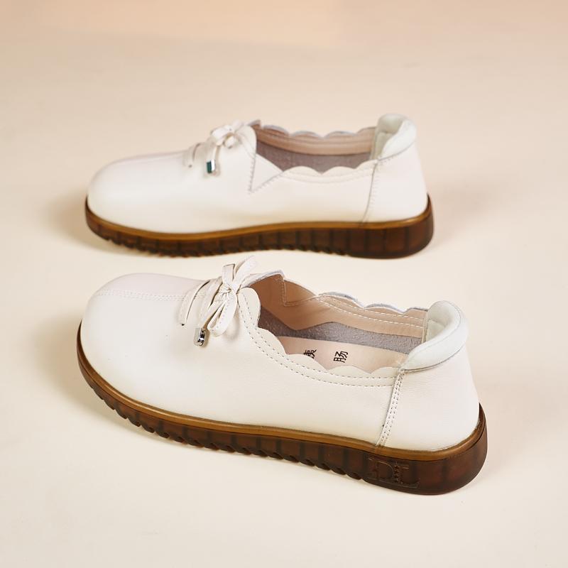 Damskie mokasyny skórzane buty płaskie do jazdy codzienne buty do chodzenia minimalistyczne letnie buty ciążowe dla dziewczyny plus size