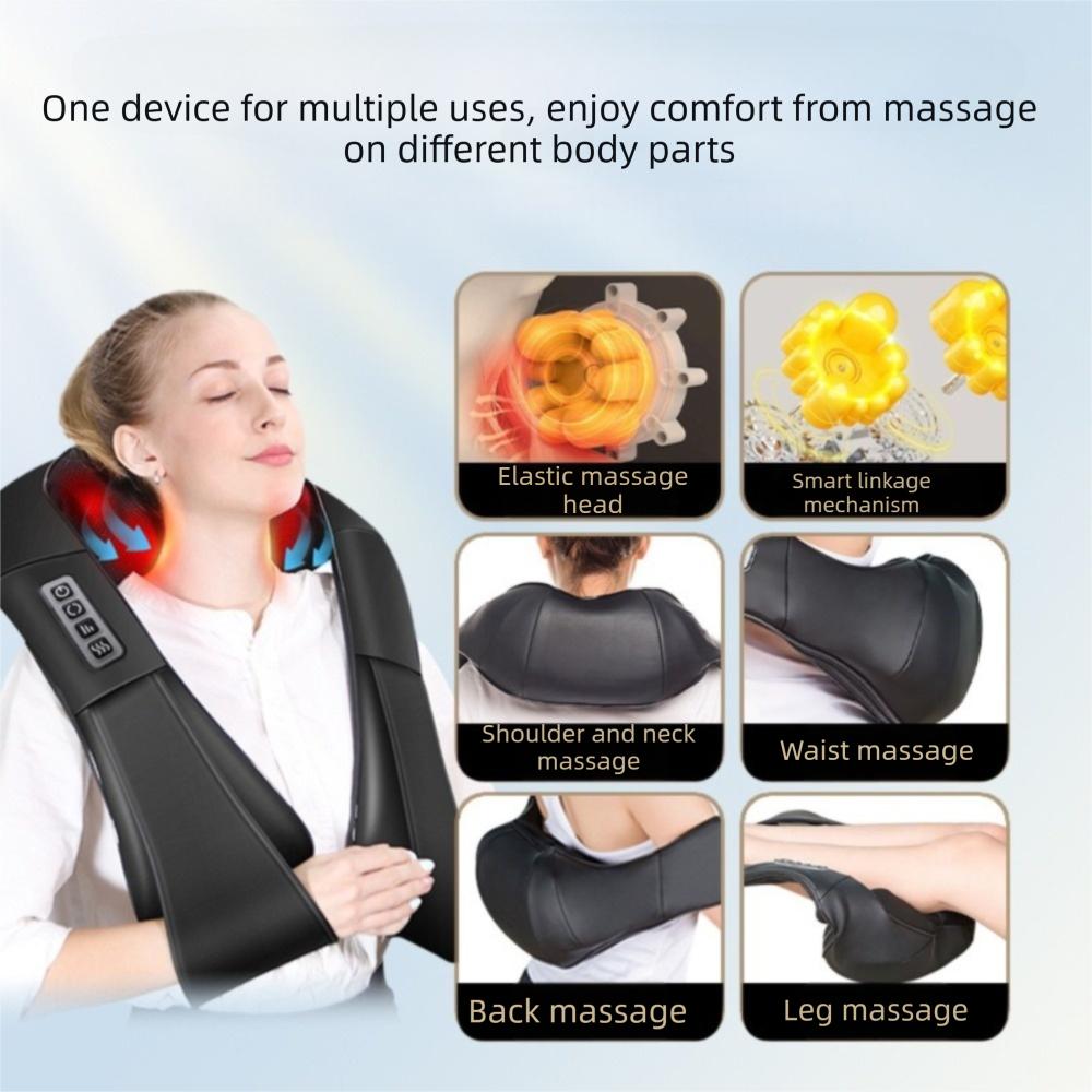 Multifunctional Electric Neck Massager Deep Kneading Shoulder Massager Full Body Massage